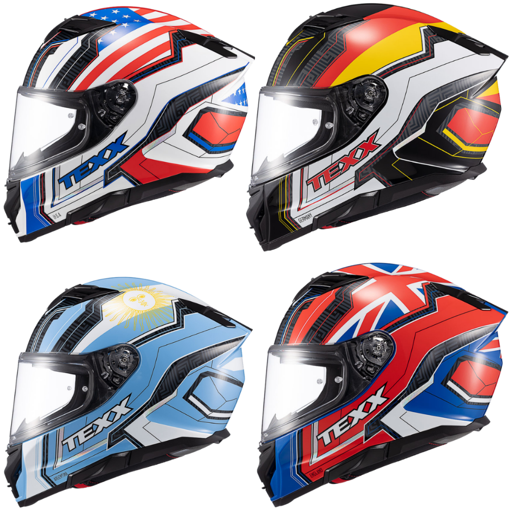 Capacete Fechado Com Óculos Solar Espaço Para Intercomunicador Texx Kaiman Flags Copa Do Mundo