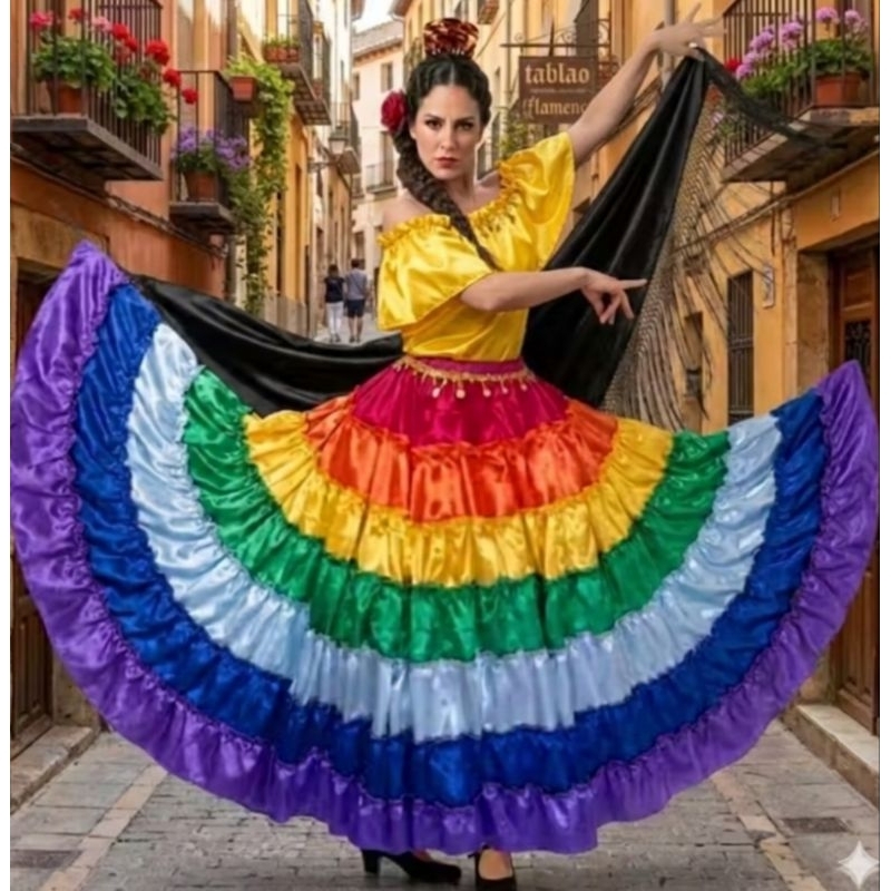 CONJ. DA CIGANA 7 SAIA - BLUSA E SAIA- 7,5M DE RODA- roupa umbanda-ENVIAMOS O MAIS RÁPIDO POSSÍVEL--- em Oferta na Shopee