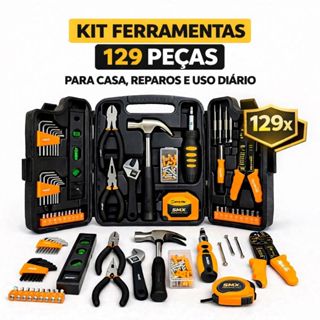 Kit Ferramentas 129 Peças com Maleta Completa Profissional para Casa e Reparos em Oferta na Shopee