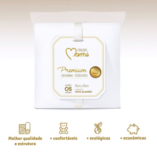 Fralda Premium Mami Fralda de pano Tecido Duplo Papi - 100% algodão - Papi Enxoval Infantil Bebê em Oferta na Shopee