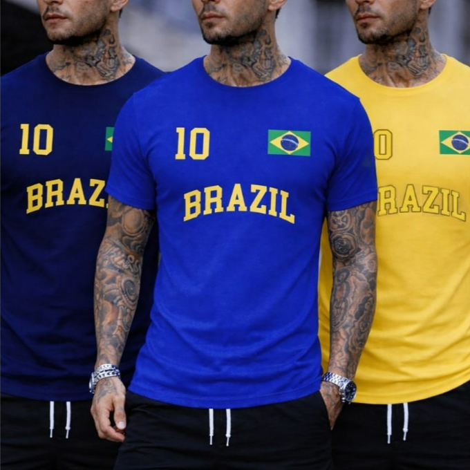 Camiseta Masculina Copa Do Mundo Brasil 2026 Camisa 10 Modelo UNISSEX PROMOÇÃO