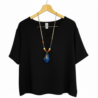 Blusa Plus Size Duna Gola V Novidade Em Tendência Básico. em Oferta na Shopee