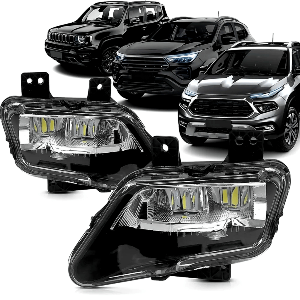 Farol LED Milha  Jeep Renegade Fiat Toro Pulse 2022 2023 Encaixe Compativel
