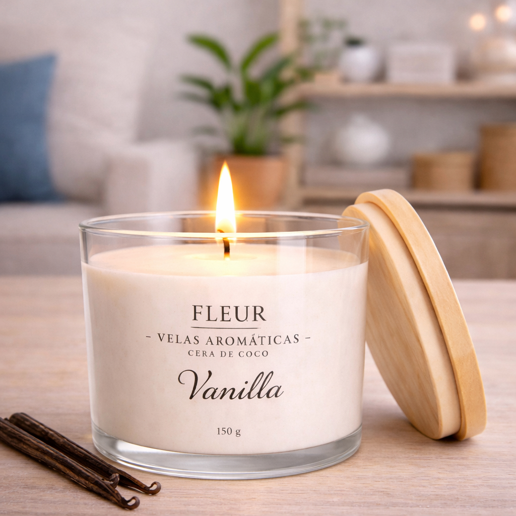 Imagem VELA AROMÁTICA 150G ARTESANAL PREMIUM PERFUMADA CERA COCO 100% NATURAL