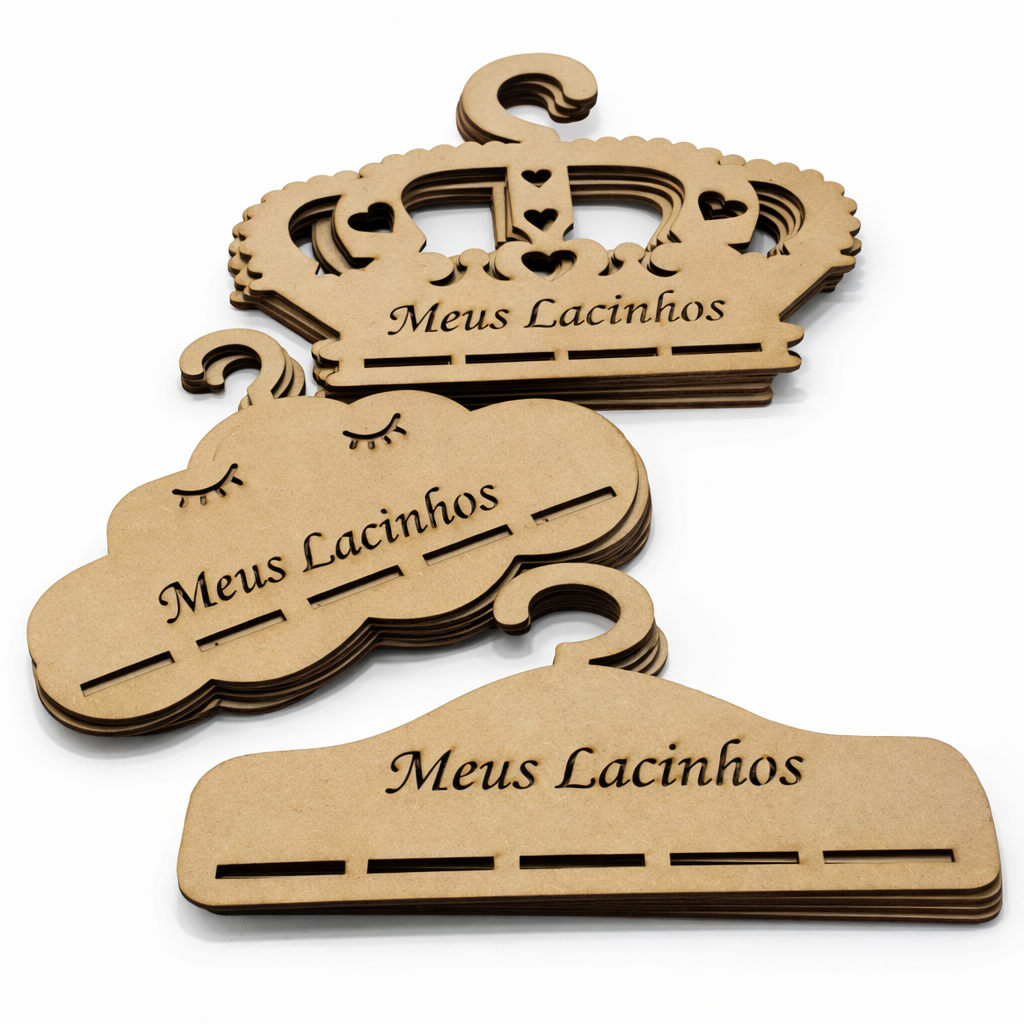 Kit 9 Cabides Porta Laços/ Lacinhos - 3 Modelos Diferentes