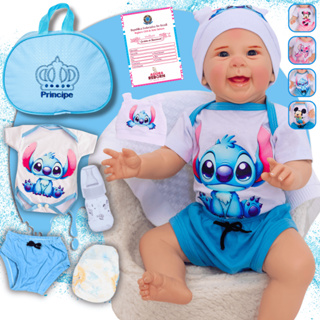 Bebê Reborn Menino Boneco Mayze Original Realista de Silicone Com Bolsa Maternidade em Oferta na Shopee
