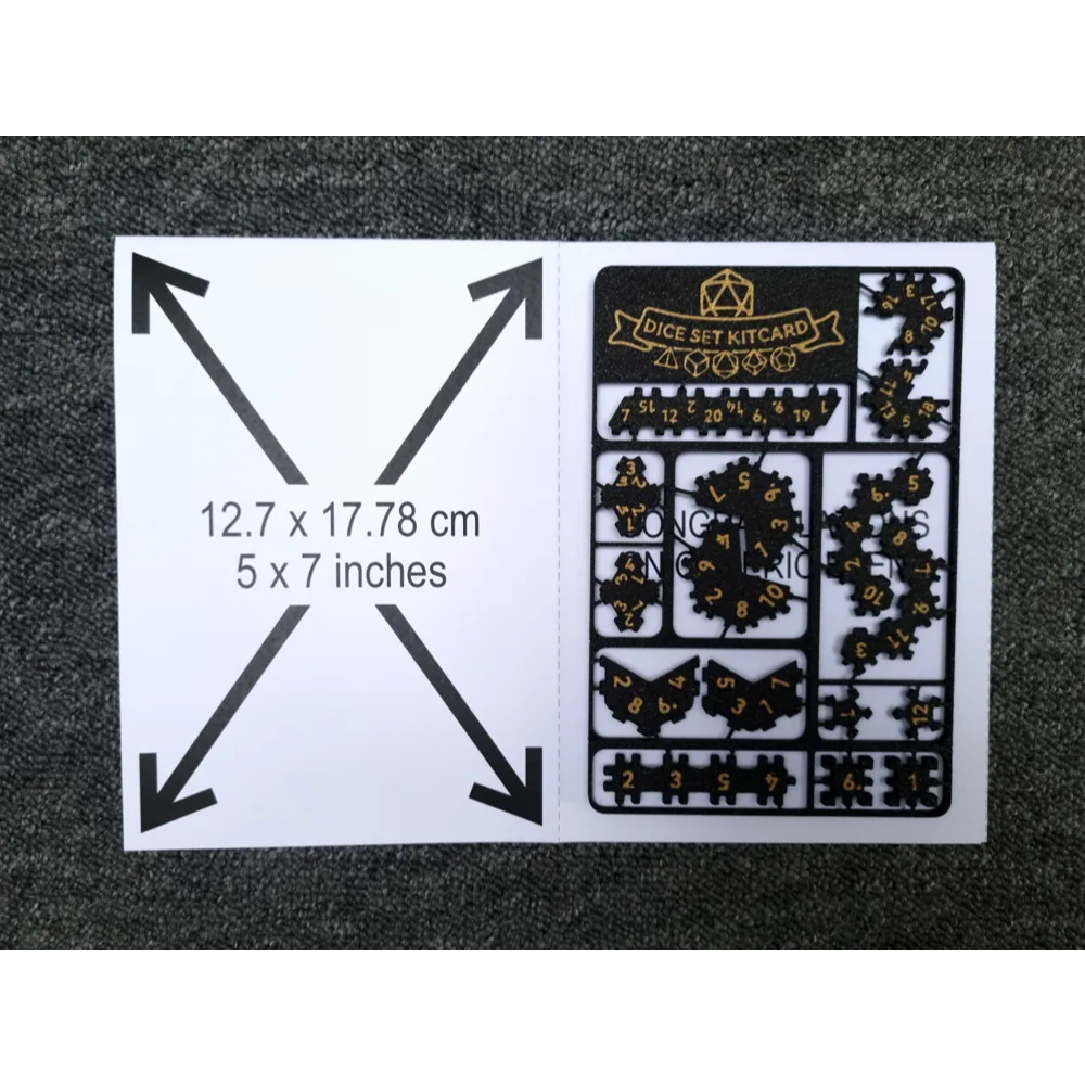Kit Card Dados RPG 7 Peças D20 D12 D10 D8 D6 D4 Tabuleiro Impressão 3D Decorativo Gamer Geek Presente Criativo