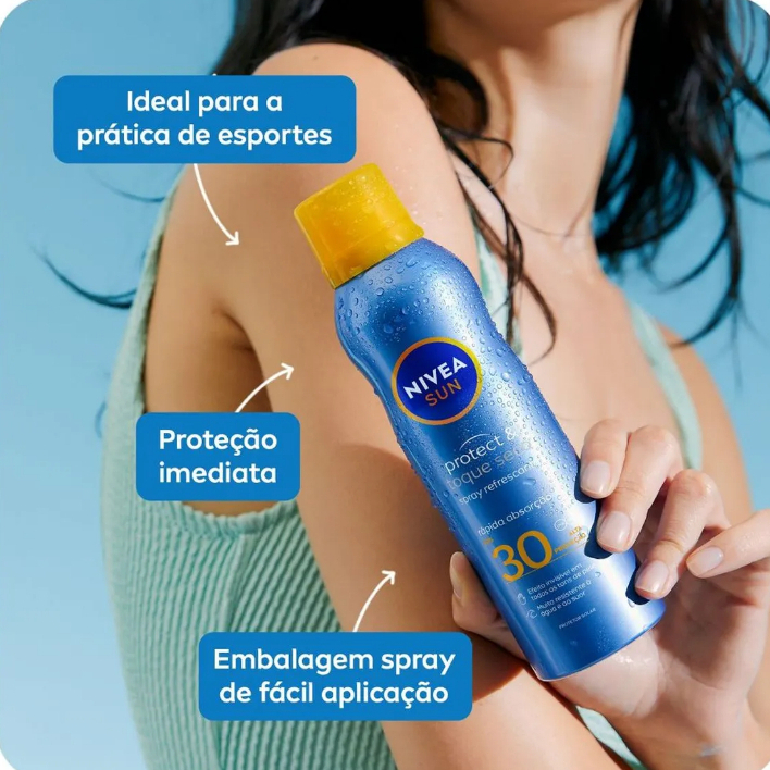 Protetor Solar Nivea Sun Protect E Toque Seco Fps30 Spray 200ml