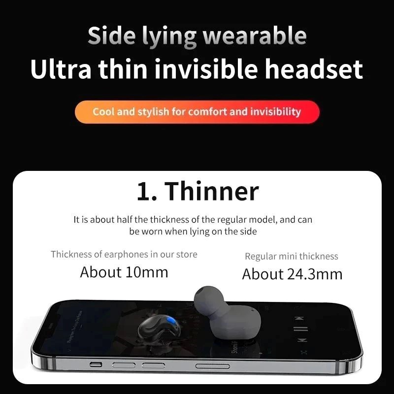 Senbenbao X55 Fones De Ouvido TWS Sleep Fone Sem Fio Bluetooth Display Led Hifi Estéreo Cancelamento De Ruído Esportivo