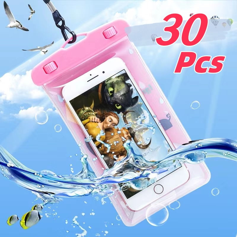 Kit 30 Capa Bolsa A Prova Dágua Impermeável Universal Para Celular Chuva em Oferta na Shopee