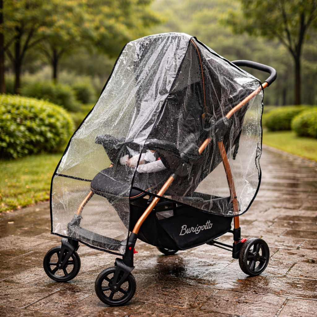 Capa De Chuva Para Carrinho de Bebê Protege da Chuva, Vento, Poeira, Sereno Com Entrada De Ar