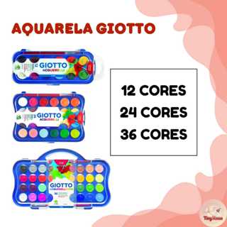 Aquarela Giotto Estojo 12 a 36 Cores 23mm Com Pincéis Para Adulto E Crianças em Oferta na Shopee