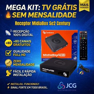 Receptor Via Satélite Century Midiabox Se2 Hdmi Hd 43w Preto em Oferta na Shopee