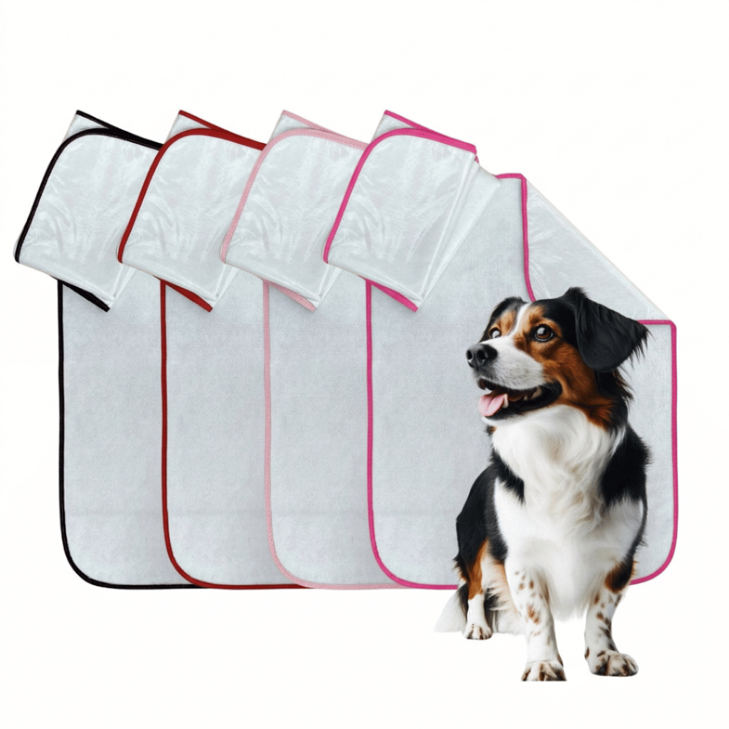 Kit 4 Uni. Tapete Higienico Lavável 80x60cm Grande Para Cães e Gatos Pet Alta Absorção Antivazamento