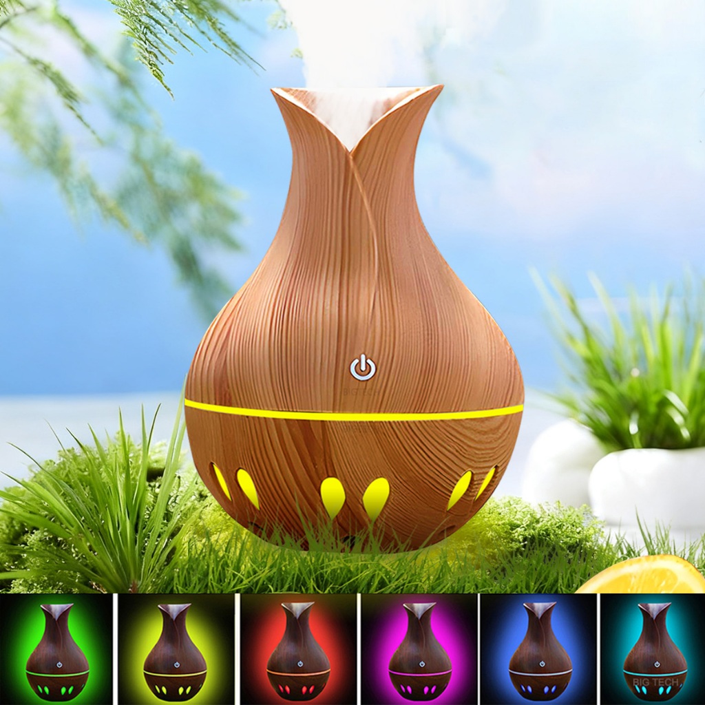 Umidificador De Ar Purificador Difusor Ambiente Aromatizador Humidifiers Com 7 Cores De Luz