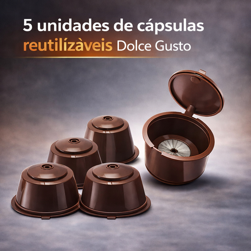 Dolce Gusto Capsulas de Café Reutilizaveis 5 Unidades Cafeteiras Dolce Gusto