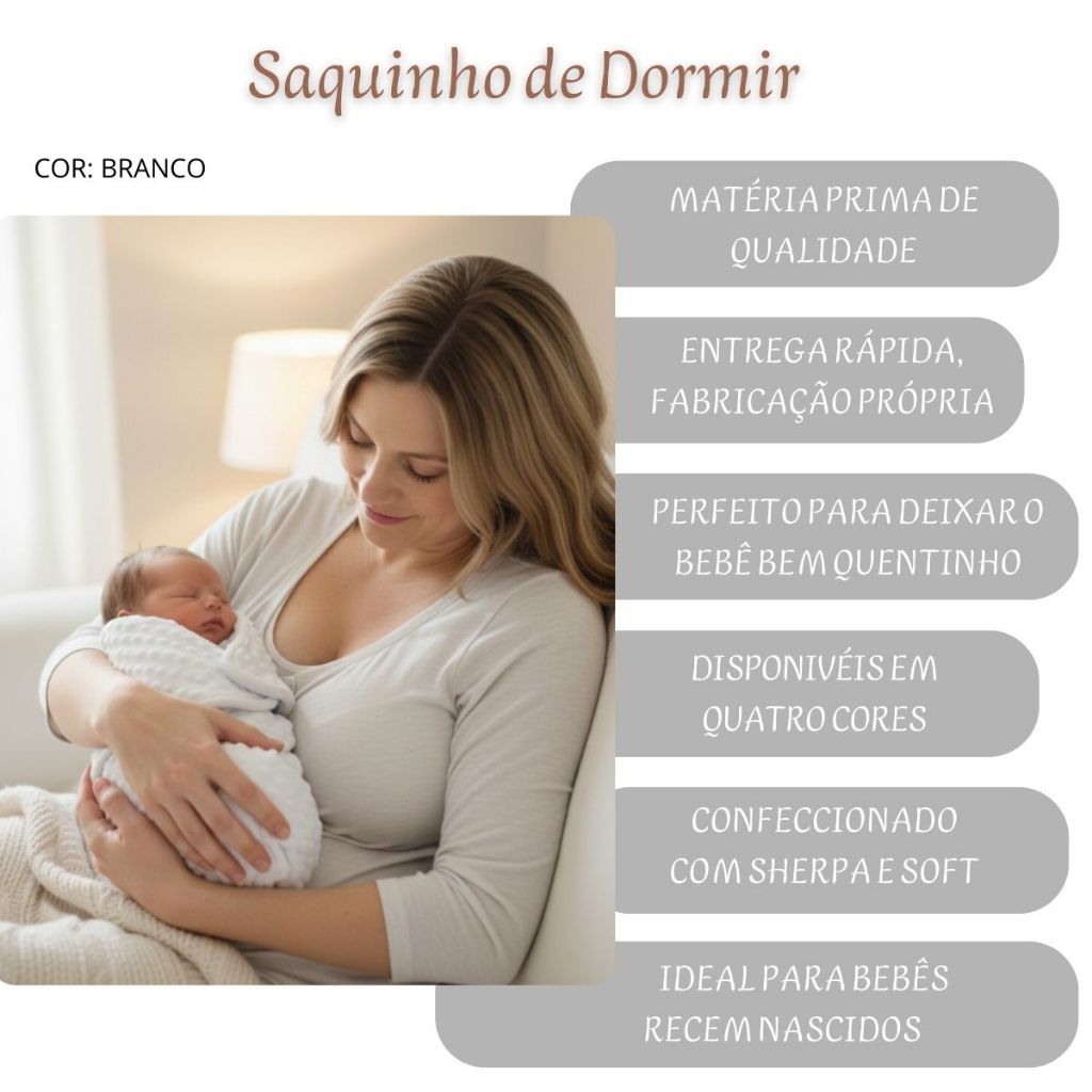 Detalhes do Saco Saquinho de Dormir Bebê Inverno Alta Qualidade Menina Menino Super Quentinho Antialergico