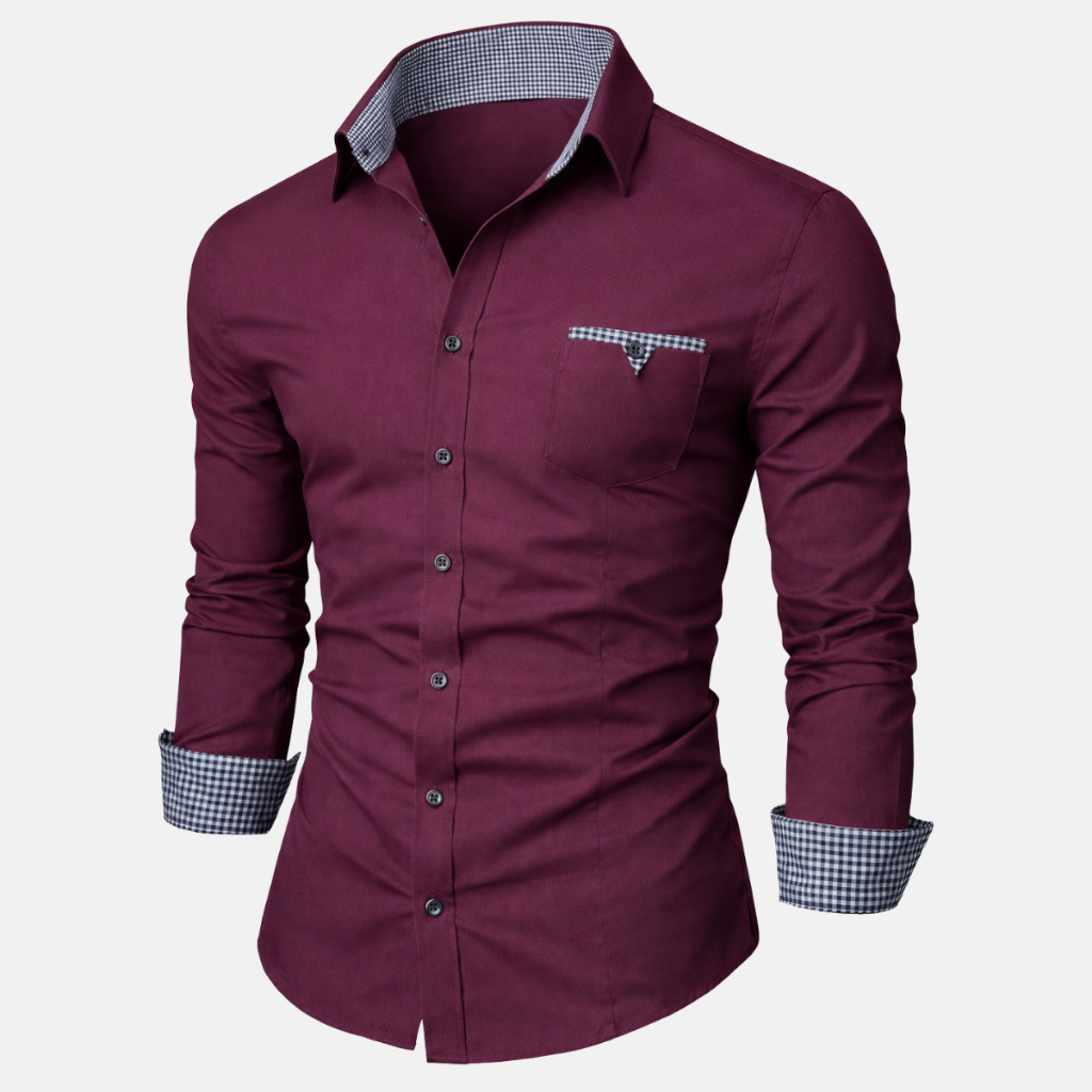 Camisa Masculina Social Manga Longa Slim Fit Com Elastano - Camisa Para Escritório Trabalho