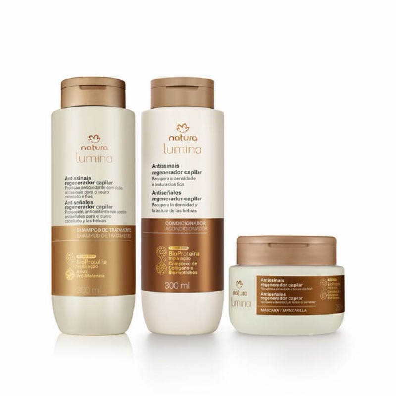 Kit Lumina Antissinais Regenerador Capilar (3 produtos) Natura