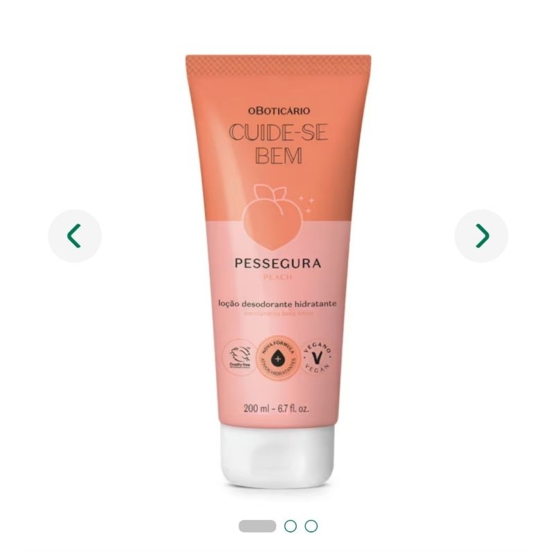 Loção Hidratante Desodorante Corporal 200 ml Cuide-se Bem Pessegura - O Boticário