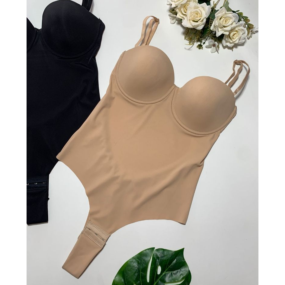 Body de Poliamida com Bojo | Baixa Compressão, Conforto, Realça o Bojo, Cavado, Elegante, Aberto nas Costas | M G GG