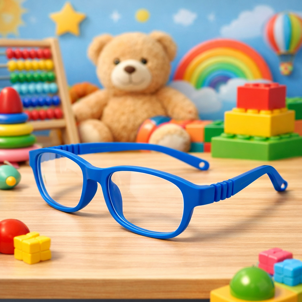 Óculos Infantil Flexível Silicone Resistente Criança 2 a 10 Anos Armação