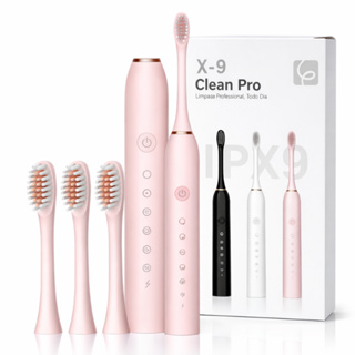 Escova de Dentes Elétrica Recarregável Portátil Inteligente IPX7 | Ultrassônica com Cabeças Substituíveis Prova dágua em Oferta na Shopee
