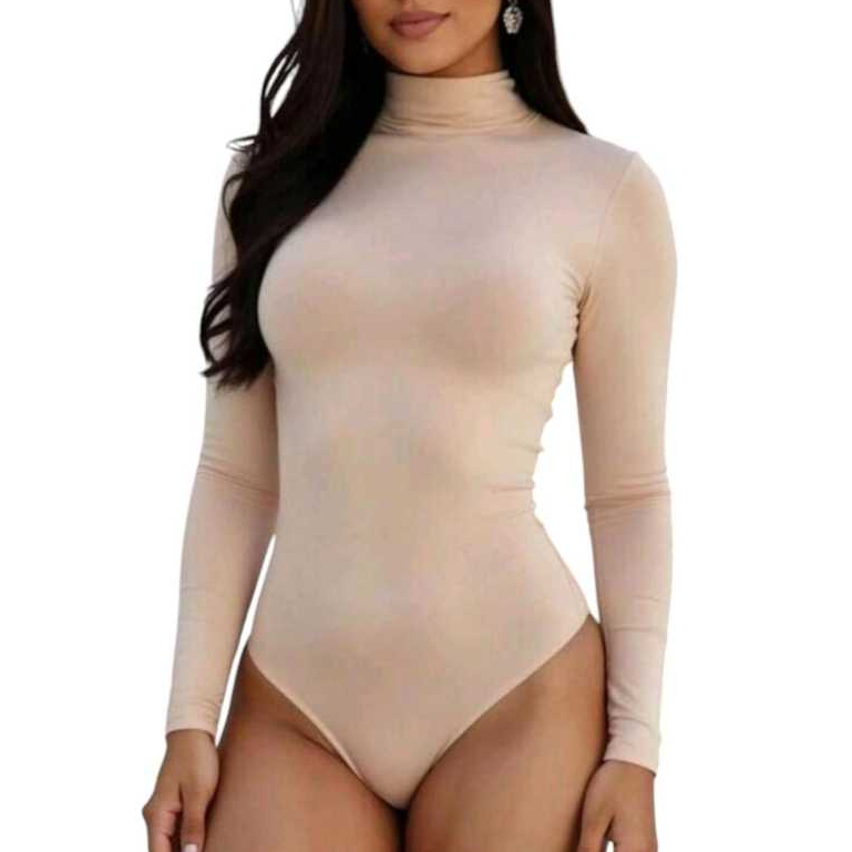 Detalhes do BODY BODI COLLANT MODELADOR FEMININO MANGA LONGA GOLA ALTA 4 ESTAÇÕES