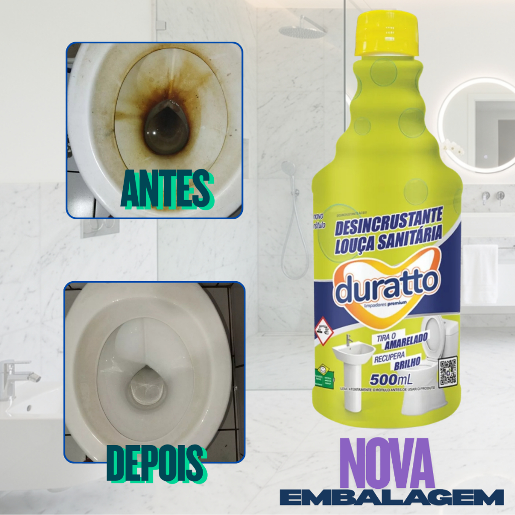 DURATTO DESINCRUSTANTE P/ LOUCA SANITARIA 500ML LIMPADOR