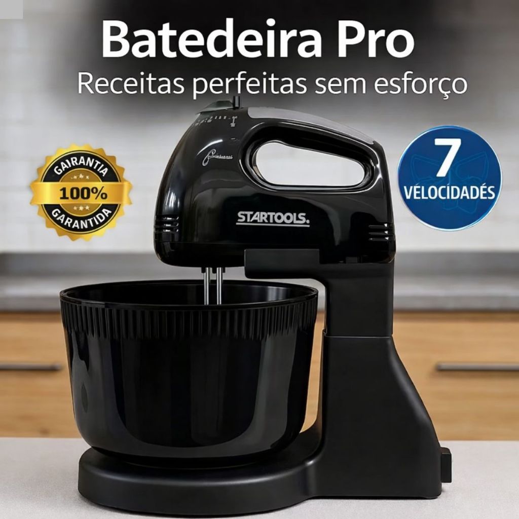Batedeira Elétrica com Tigela110V ou 220V  Massas Cremes Bolo Chantilly Misturador  Receitas Cozinha