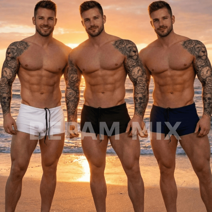 Sunga Boxer Masculina Lycra Premium com Proteção UV Forrada e com Cordão
