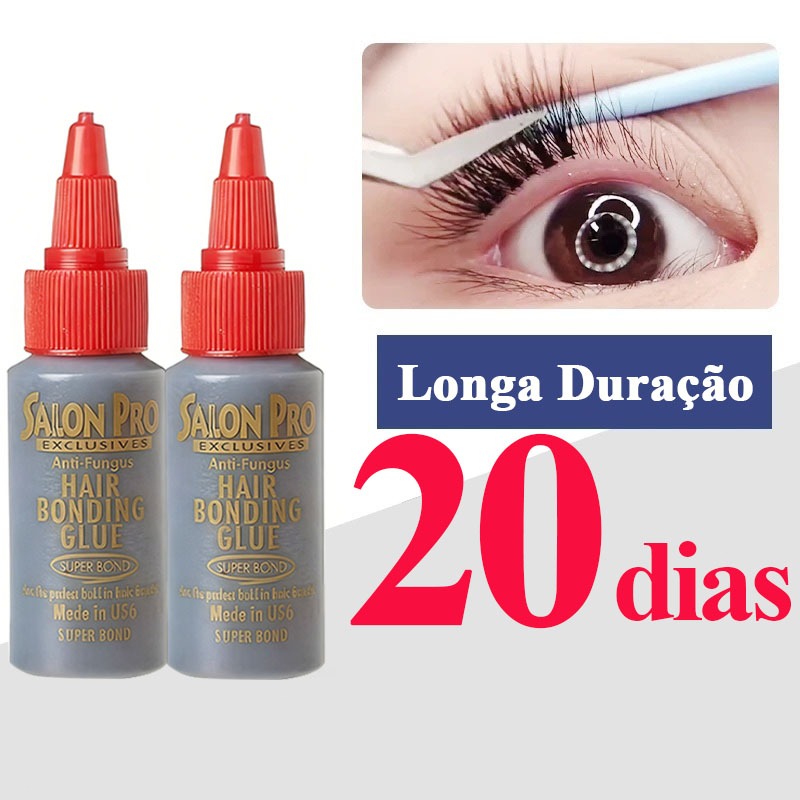 Super Cola Profissional para Extensão de cílios|Salon Pro 30ml Seca Rápido, Duradoura, Antifúngica