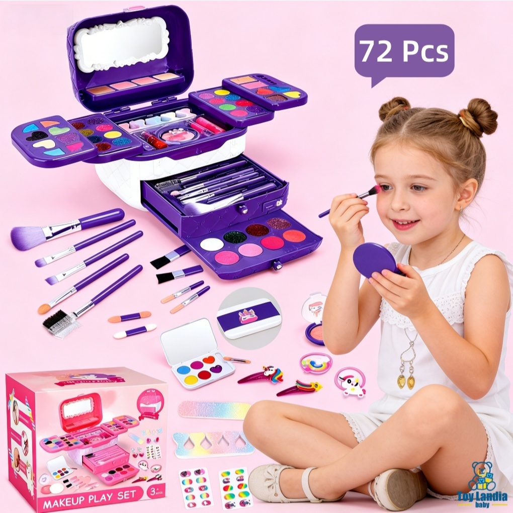 Conjunto de Brinquedos de Maquiagem para Crianças, Kit de Maquiagem para Meninas, Presente de Simulação de Maquiagem em Oferta na Shopee