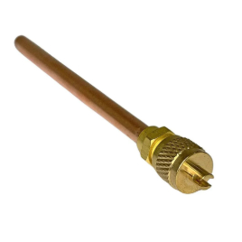 Válvula Serviço Schrader 1/4 100mm Cobre Refrigeração