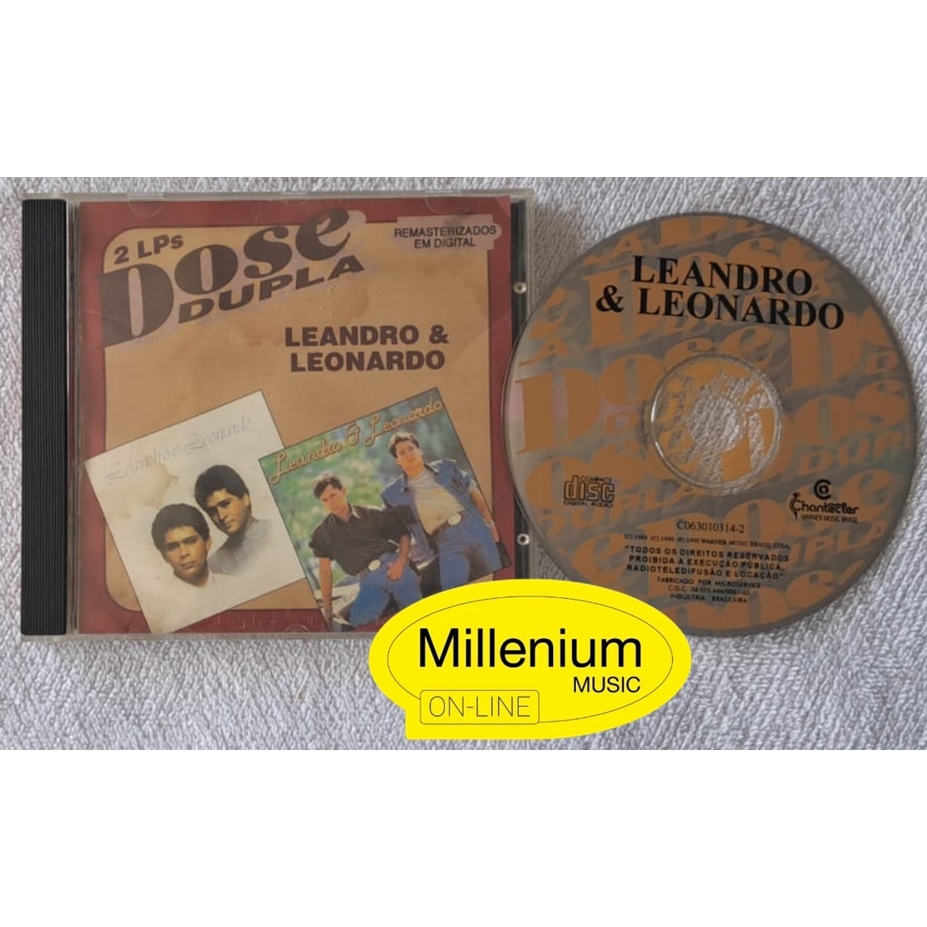 CD Leandro & Leonardo  Dose Dupla Entre Tapas e Beijos Cadê Você 1995 originla Gravadora Colecionador Ótimo Estado