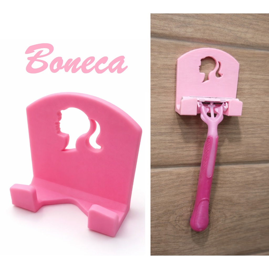 Suporte Organizador Presto Barba Rosa Lâmina Gillette banheiro Feminino