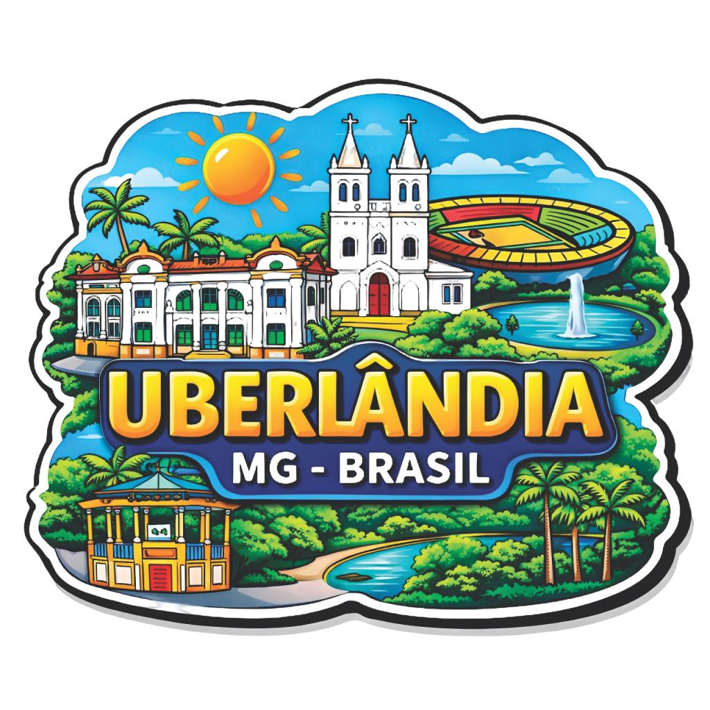 Ímã de Geladeira Uberlândia MG - FABRICADOS EM "MDF"