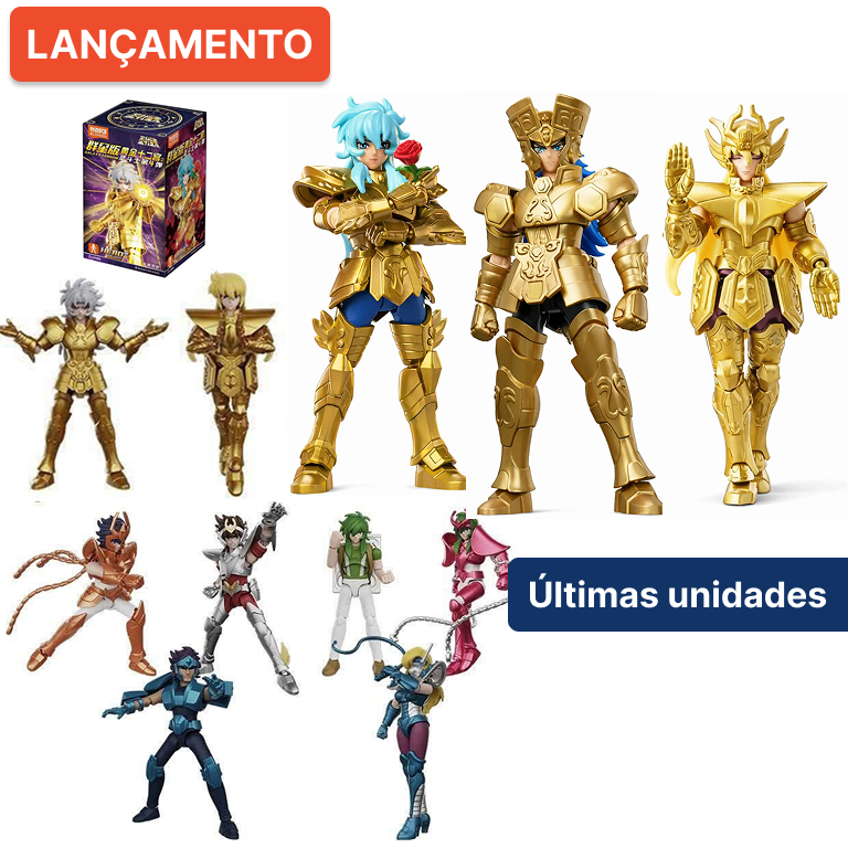 Blokees Boneco Articulado Cavaleiros do Zodiaco Vol.4 Saint Seiya Galaxy Version 4 Action Figure