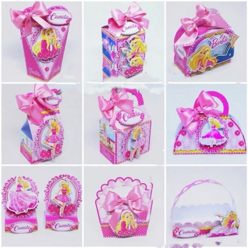 KIT PEGUE E MONTE PERSONALIZADOS TEMA BARBIE