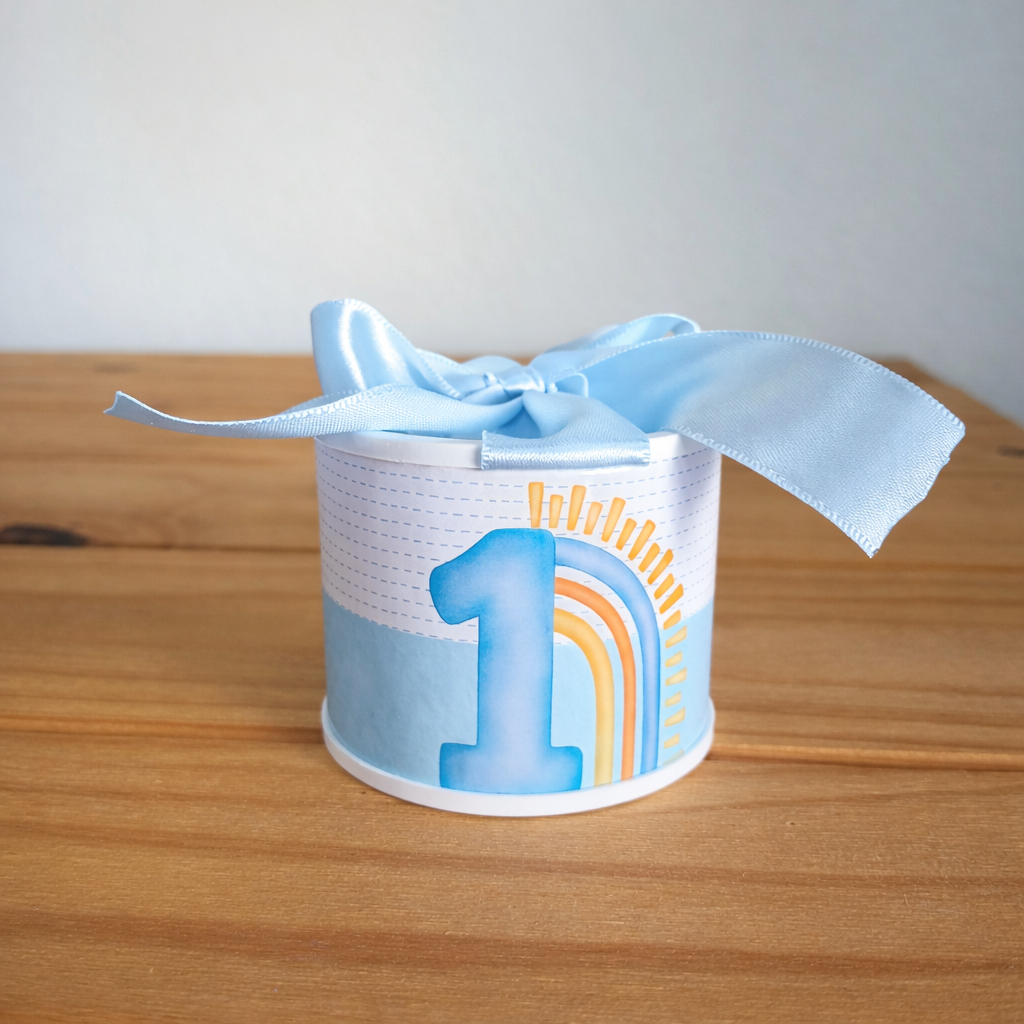 Kit Tubolata 5x6cm Personalizada Primeira Volta Ao Sol Azul -  Festa Lembrancinha Aniversário