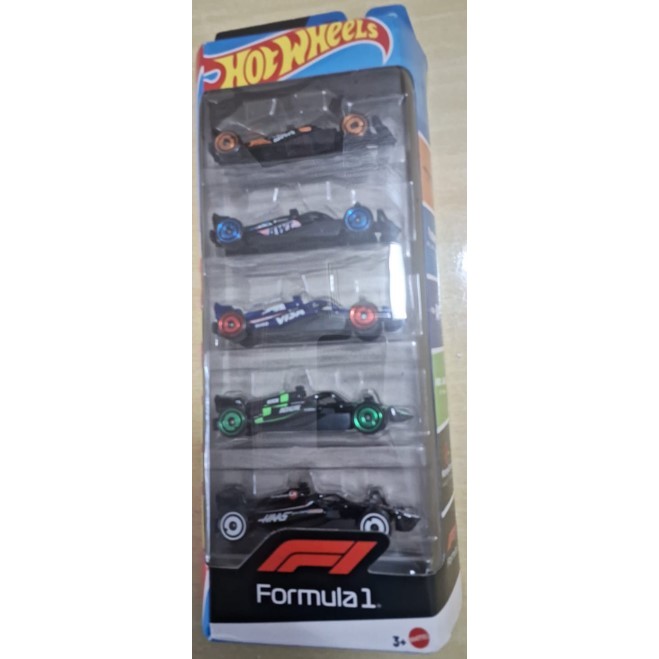 Miniatura Hot Wheels - Pack com 5 unidades - Fórmula 1 2024 (Alpine, Mclaren, HAAS, Sauber e Racing Bull)