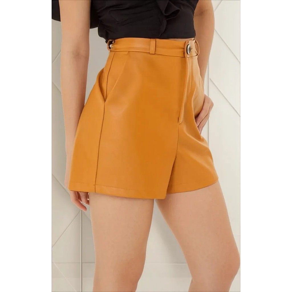 Short Couro Ecológico Gatabakana