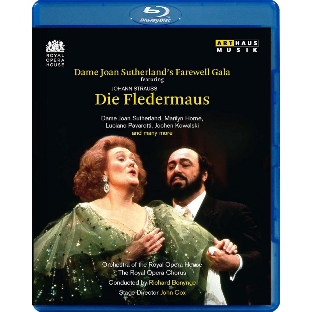 Blu-ray Die Fledermaus J. Strauss L. Pavarotti J. Sutherland ópera