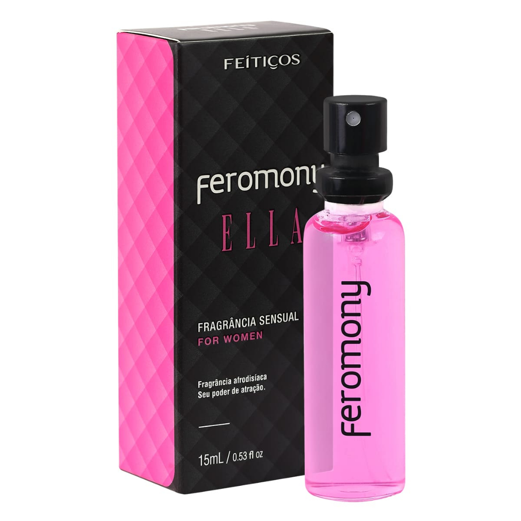 Perfume Feminino Com Feromônio Feromony ELLA Atrativo Sensual 15ml Feitiços