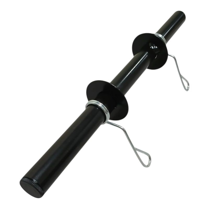 Barra oca 40 cm 1 UN Halter musculação exercícios Anilha preta com presilhas Boby Pump