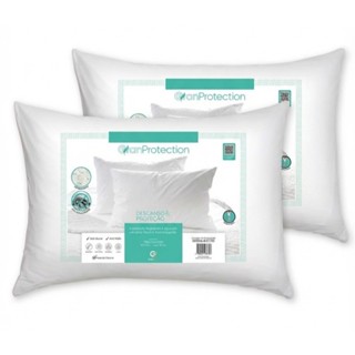 2 Travesseiros Antialérgico Impermeável 50x70Cm Suporte Medio GranProtection em Oferta na Shopee