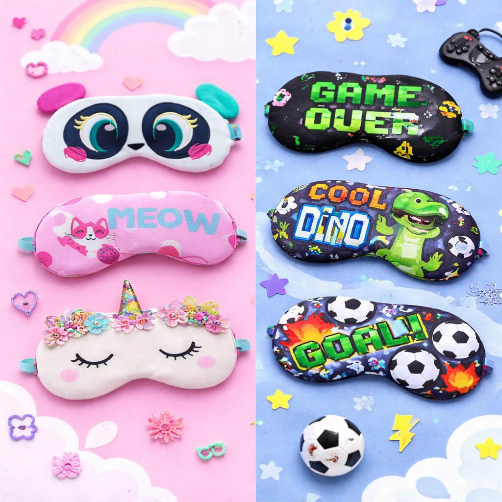 Tapa Olho Infantil Dormir Máscara de Dormir Criança Algodão Confortável Elástico Ajustável Menino Menina em Oferta na Shopee