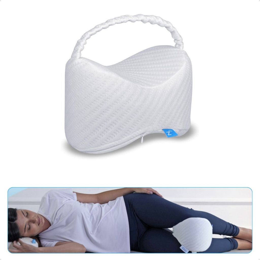 Travesseiro Nasa D50 Apoio Ortopédico de Joelho Perna Coluna Alinhada Saudável Grávida Z Pass Sleep