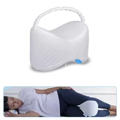 Travesseiro Nasa D50 Apoio Ortopédico de Joelho Perna Coluna Alinhada Saudável Grávida Z Pass Sleep