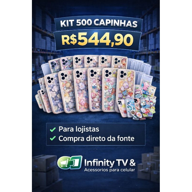 LOTE 500 Capinhas no Atacado | Capinhas para revenda| Lote de capinhas Para Revenda barato